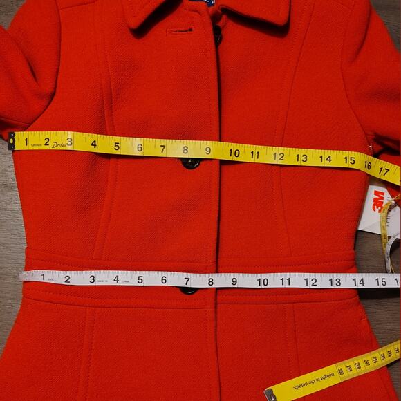 J.Crew Classic Lady Day Coat in Italian Double-cloth Wool with Thinsulate Red 0 - Picture 5 of 15